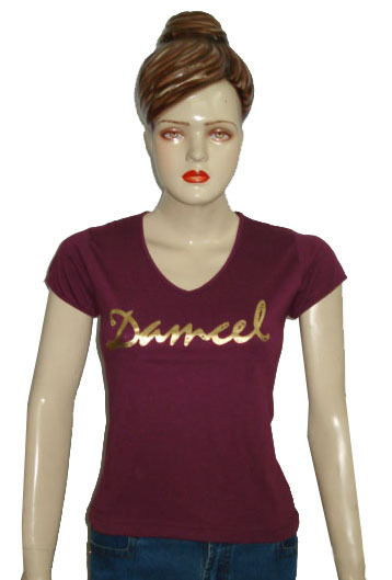 GIRLS TOP WITH FOIL LEAF PRINTING