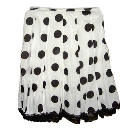 Black & White Polka Dots Frill Skirt