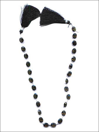 Smokey Oval Cut Beads