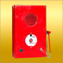 Hooter Cum Manual Call Point - Steel 200x125x60mm Red | Two-Way Communication Wall Mount Integrated Speaker & Microphone