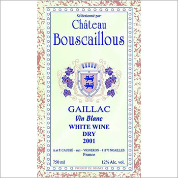 Chateau Bouscaillous GAILLAC White Wine