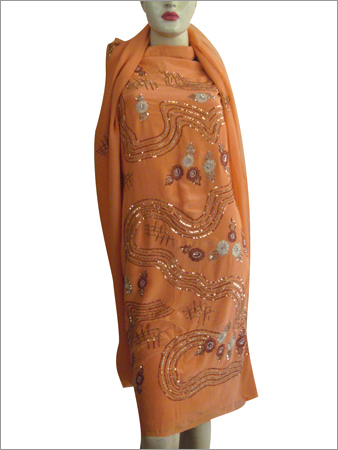 Peach copper jaal Ladies Suit