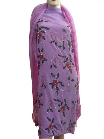 Mauve front jaal Ladies Suit