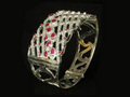 Ruby Bracelets In 92.5 Silver With Cubic Zirconia