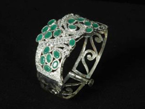 Emreald Bracelets in 92.5 Silver with cubic zirconia