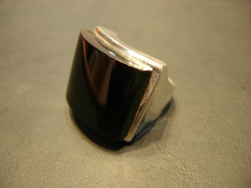 Gemstone Rings - Sterling Silver, Custom Size, Black Onyx | Handcrafted, Polished Finish, Customizable Design, No Minimum