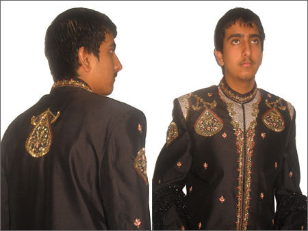 Designer Black Sherwani