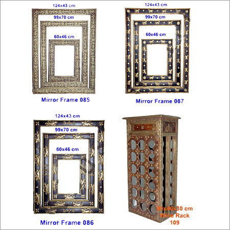 Wooden Mirror Frame / Wine Rack