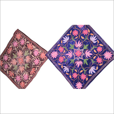 Velvet Cushion with Embroidery