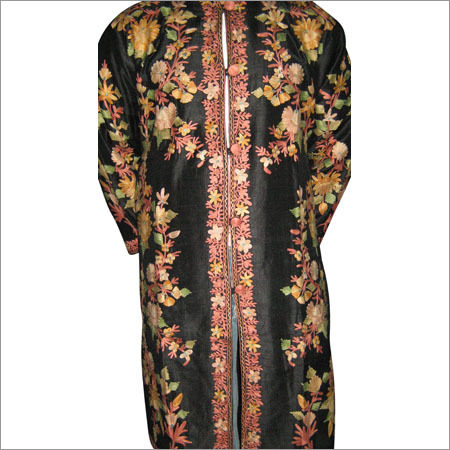 Long Silk Kurta with Embroidery Hand Work