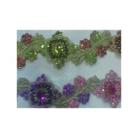 Handwork Borders - Customizable Size, Multicolor Embroidered Designs | Soft Texture, Durability, Fine Finish