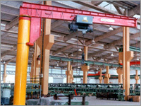 Pillar Mounted Jib Crane - Steel Structure, 250kgs to 5 Tons, Up to 8m Lift Height, Up to 6m Jib Arm Span, 180/270/360° Swiveling, Electric/Manual Operation