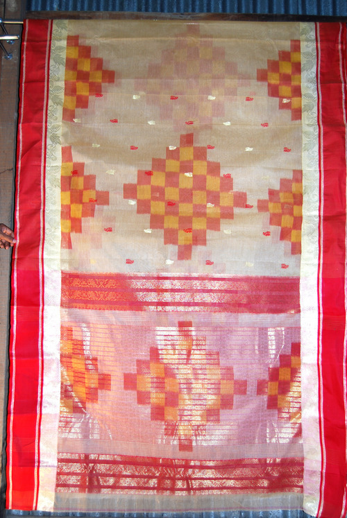 Tassar & Cotton Used Tangail Saree