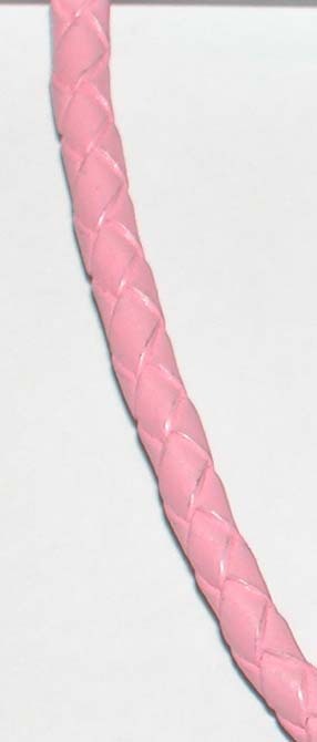 Braided Bolo - Leather 5mm Diameter 1m, Pink | Durable, Stylish, Lightweight, Flexible