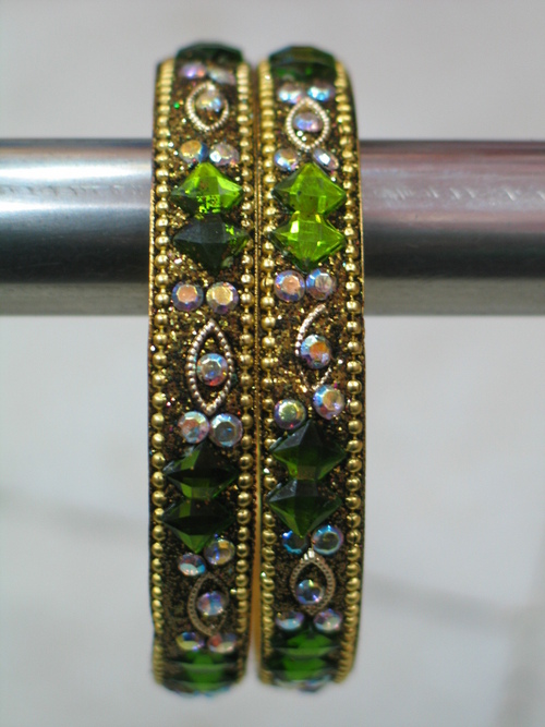 Stone Studded Metal Bangle