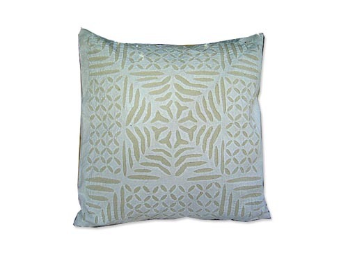 Organdy Cutwork Cushion Cover