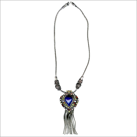 Beaded Silver Necklace