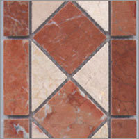Border Beige Rose Mosaic - Stone Small Diamond Tiles Matte Finish Red | Elegant Design Durable Easy Installation Versatile Unique Pattern