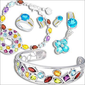 Sterling Silver Necklace, Bracelet, Ring & Earrings