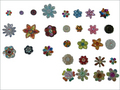 Stone Patches - Stone Material, Small Size, Multicolor Variations | Hand Embroidered Floral Designs For Garment And Home Furnishing