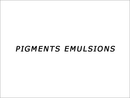 Pigments Emulsions