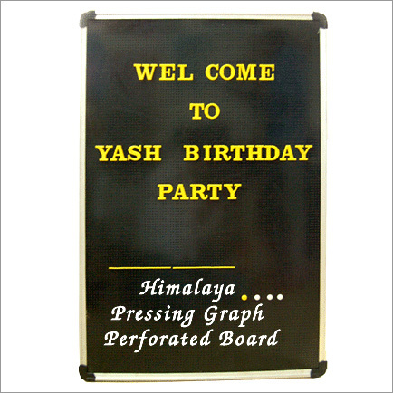 Pressing Graph Perforated Board