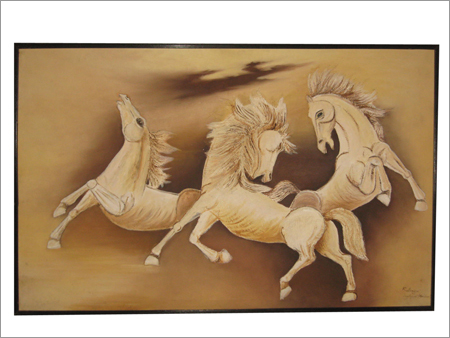 Ceramic + oil colour painting