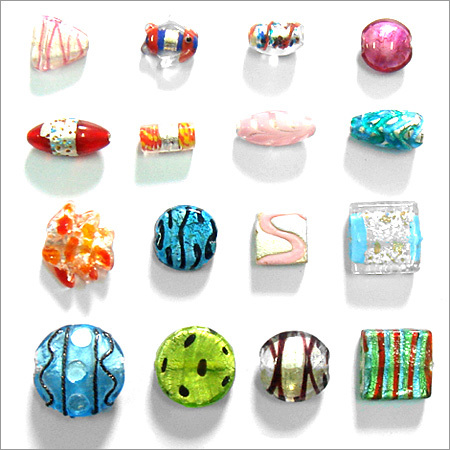 Silver Foil Glass Beads