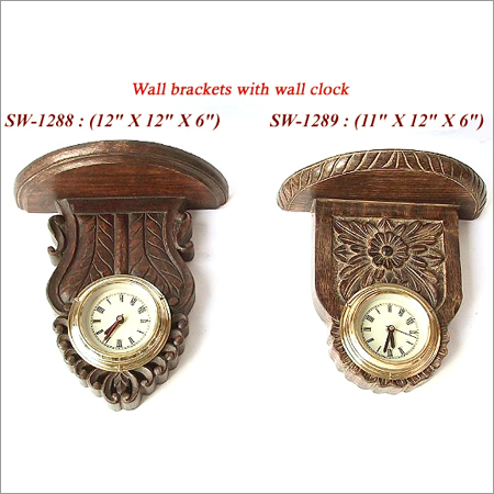 Wall Brackets with Wall Clock