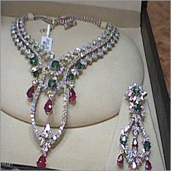 Ethnic Diamond Jewelry with Earrings