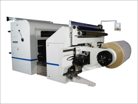 Slitter Rewinding Machinery Nuzen S 359 - Steel, 1100mm Width, Up to 600 MPM | Servo Driven, PLC with HMI, Auto Reel Removal, Precise Winding, Wide Web Range