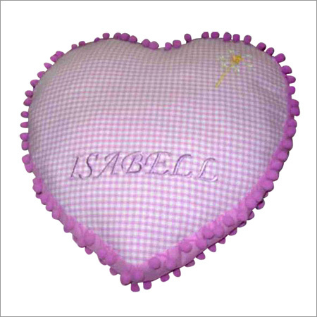 Heart Shape Cushion - Cotton Blend 16x14 Inches Purple | Decorative Accent Soft Comfort Durable Fabric Unique Design