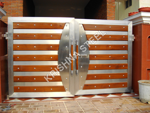 steel wood gate