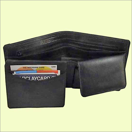 Leather Mens Wallet - Sheep Nappa (Black)