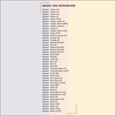 Jakozol Vinylsunphone Dyes