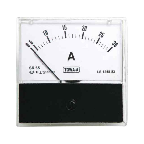 Moving Iron SR 80 A.C. Acrylic Ammeter