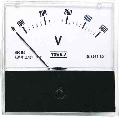 Moving Iron Type SR 52 A.C. Acrylic Voltmeter
