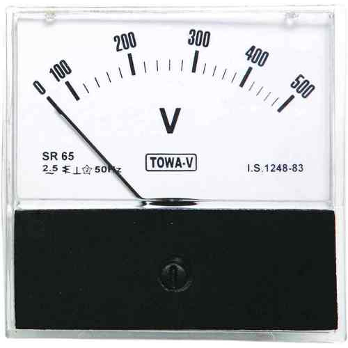 Moving Iron Type SR 52 A.C. Acrylic Voltmeter