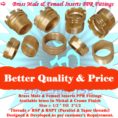 Brass Inserts PPR Fittings