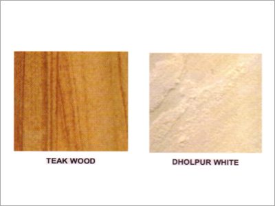 Teak Wood and Dholpur White