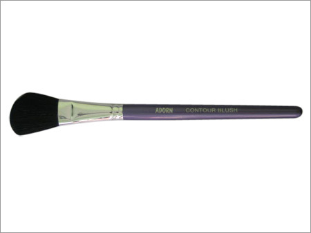 Contour Brush - Synthetic Fibers Wood, 8 Inch Purple Handle, Soft Angled Bristles, Precise Application