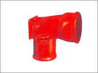 Heel Rest Bend - Cast Iron 2-6 Inch Red, Flanged Connection, 150 psi | Easy Install, Durable, Corrosion Resistant, Precise Fit