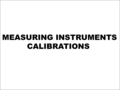 Measuring Instruments Calibration