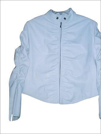 Leather Jacket - Leather, S-XL, White | Stylish Design, Durable Material, Multiple Large Pockets, Versatile Style