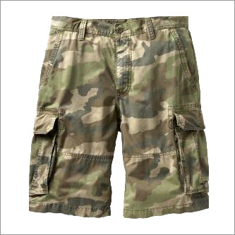 Camo Printed Twill Cargo Short