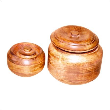 Wooden Jar Set with Lid