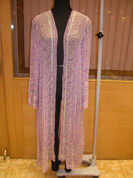 New Silk Georgette Silk Long Kaftan With Hand Embroidery