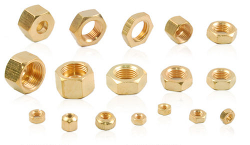 Brass Nuts - High Grade Brass Material, Various Sizes & Specifications | Golden Color for Durable Fittings