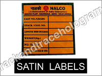 Orange And Black Satin Labels