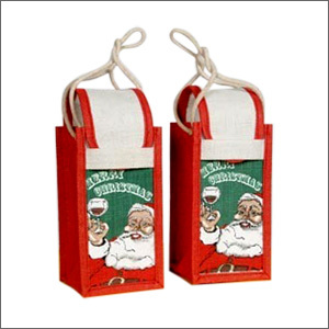 Jute Wine Bottle Bags